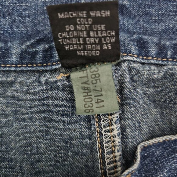 Riveted By Lee Denim Cotton High Waist Pencil Two Tone Midi Blue Jean Skirt - Picture 9 of 9